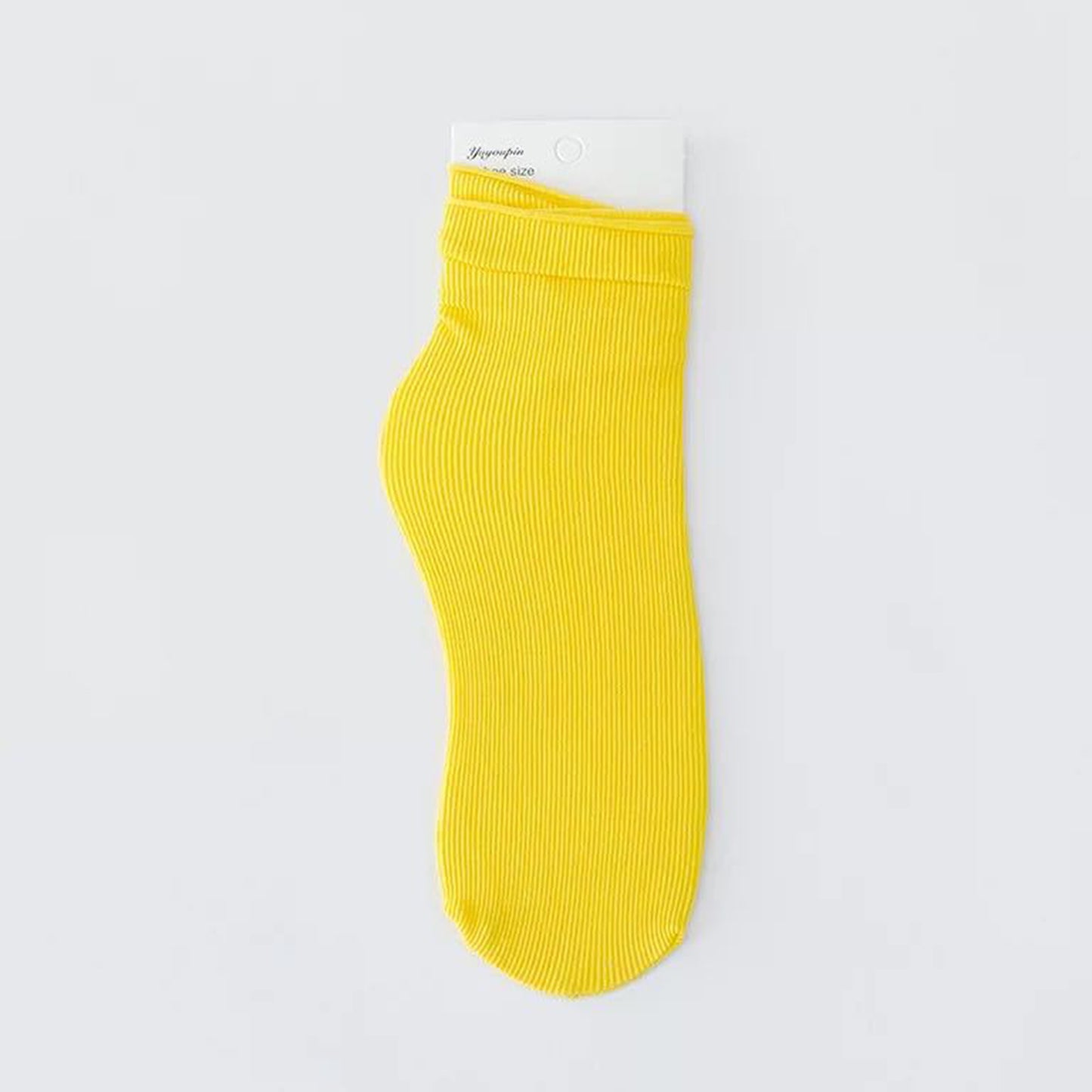 Solid Color Loose Crew Socks - Quaworth
