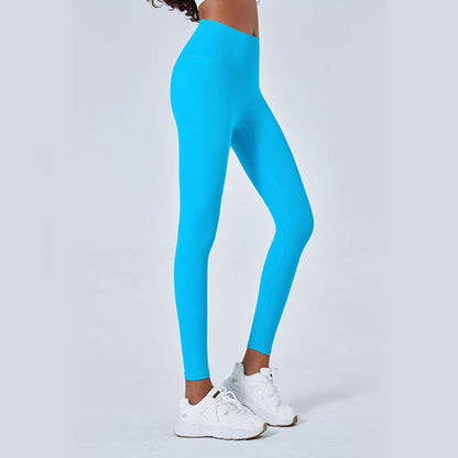 Blue Series High Rise Compression Yoga Sport Legging Pant - Quaworth