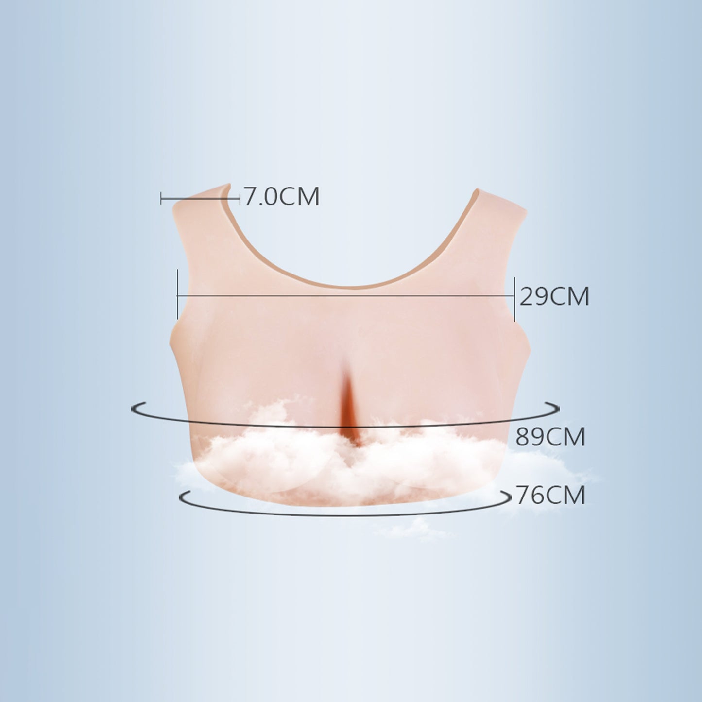 Zero Touch D Cup Silicone Breastplate
