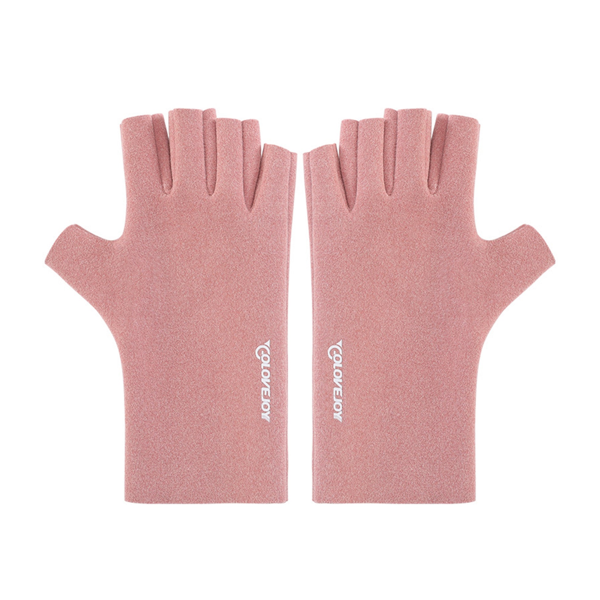 Thermal Dralon Velvet Fleece Lining Fingerless Wrist Gloves - Quaworth