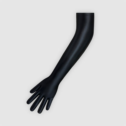 Glossy Spandex Elbow Length Gloves