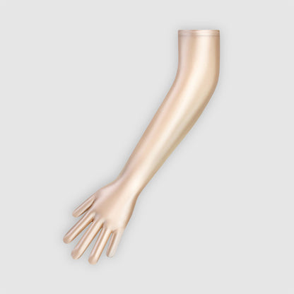 Glossy Spandex Elbow Length Gloves