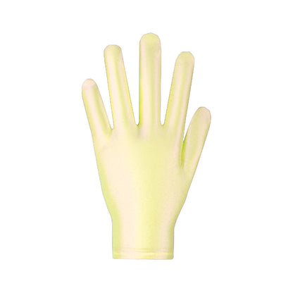 Glossy Spandex Wrist Length Gloves