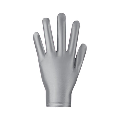 Glossy Spandex Wrist Length Gloves