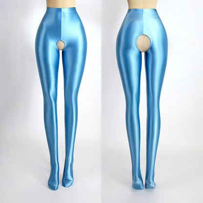 Glossy Spandex High Rise Pantyhose - Quaworth