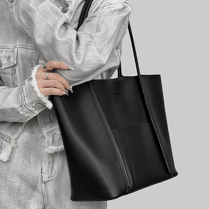 Large Capacity Daily Leather Tote Bag