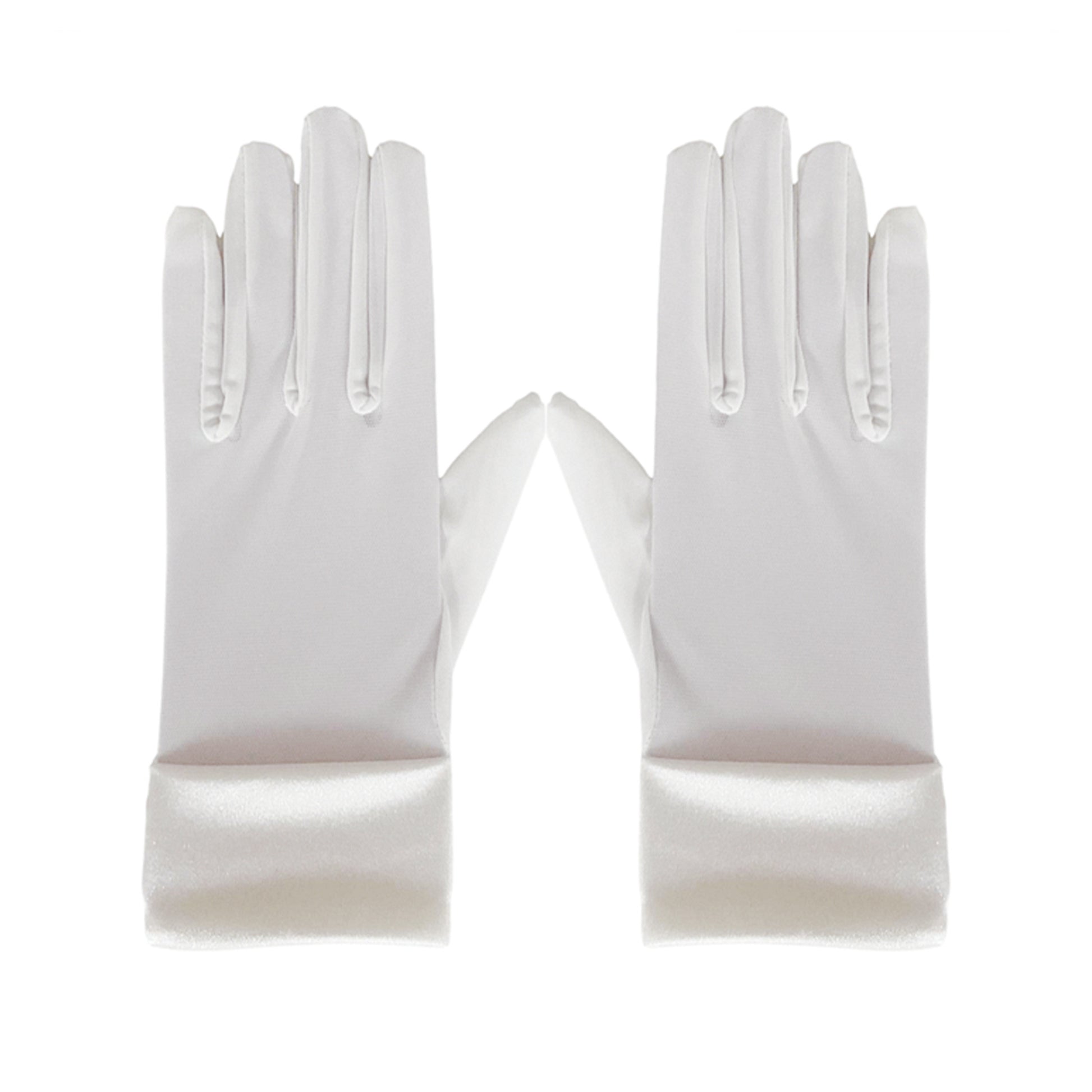 Mesh Satin Cuff Wrist Gloves - Quaworth