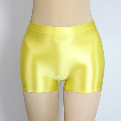 Glossy Spandex High Rise Mini Short