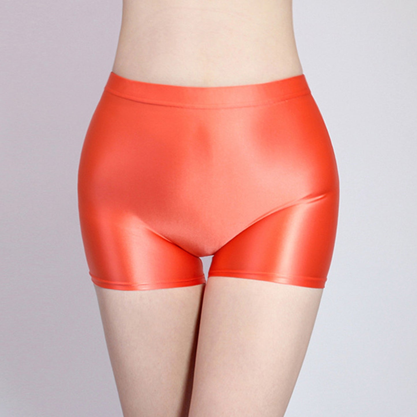 Glossy Spandex High Rise Mini Short