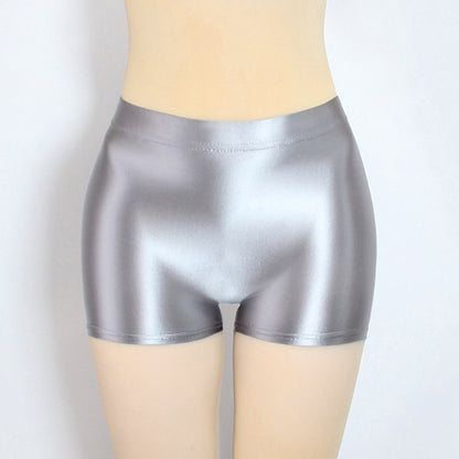 Glossy Spandex High Rise Mini Short