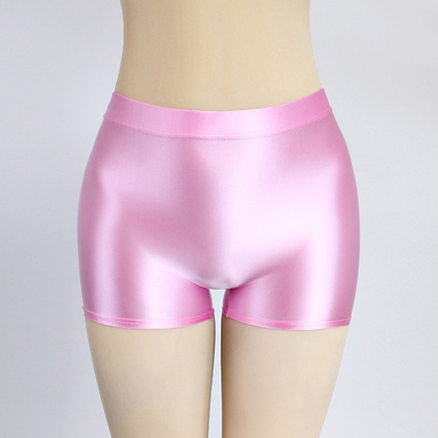 Glossy Spandex High Rise Mini Short