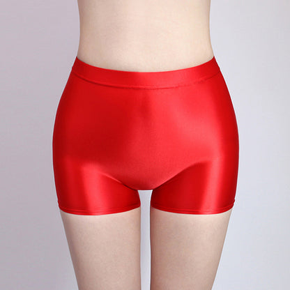 Glossy Spandex High Rise Mini Short