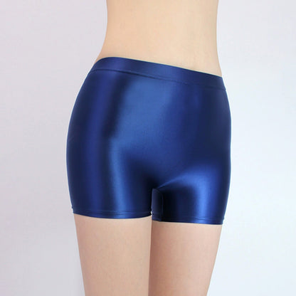 Glossy Spandex High Rise Mini Short