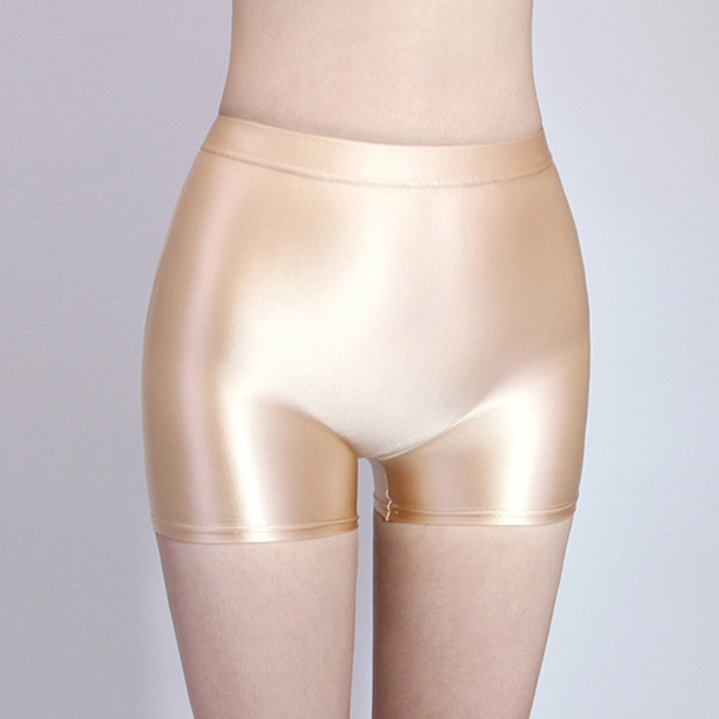 Glossy Spandex High Rise Mini Short
