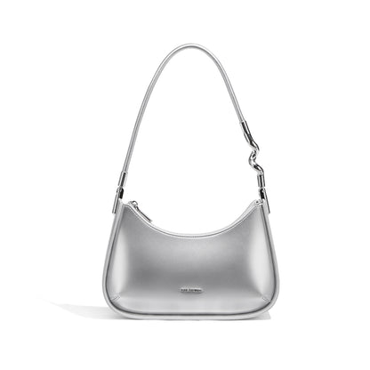 Minimalist Leather Shoulder Strap Baguette - Quaworth