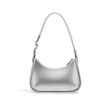 Minimalist Leather Shoulder Strap Baguette - Quaworth