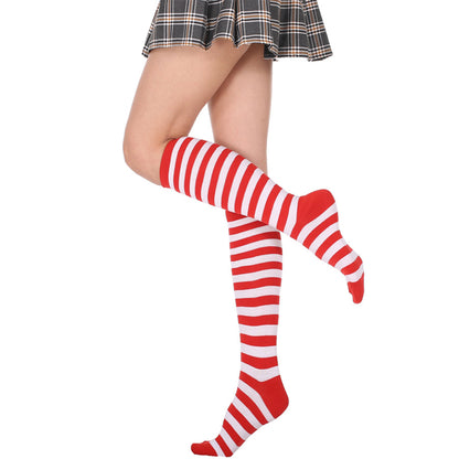 Narrow Striped Knee High Socks