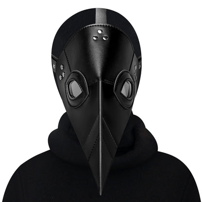 Vegan Leather Plague Doctor Adjustable Strap Beak Mask - Quaworth