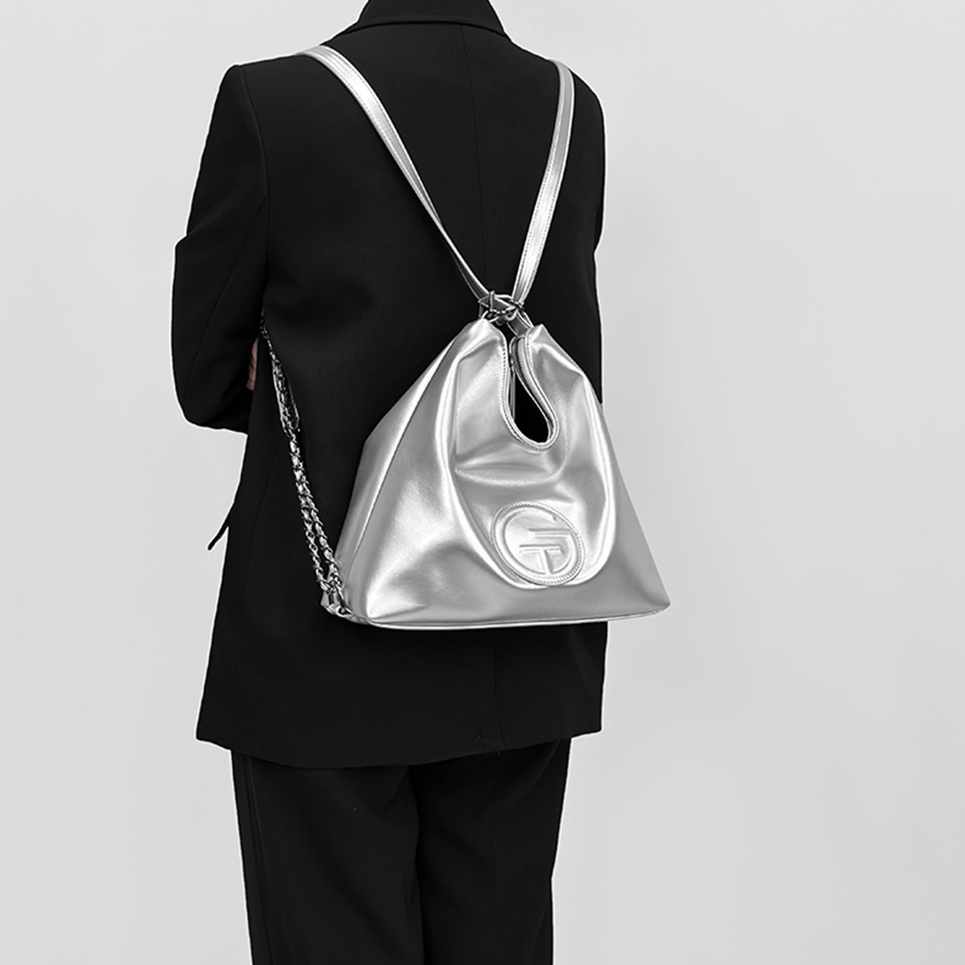Soft Leather Adjustable Chain Shoulder Strap Tote Bag - Quaworth