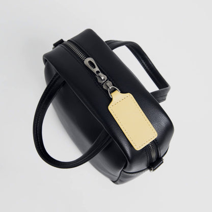 Black Sugar Cream Crossbody Rounded Corner Square Bag - Quaworth