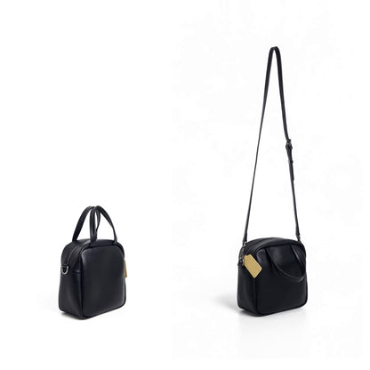 Black Sugar Cream Crossbody Rounded Corner Square Bag - Quaworth
