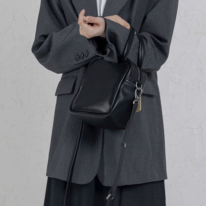 Black Sugar Cream Crossbody Rounded Corner Square Bag - Quaworth