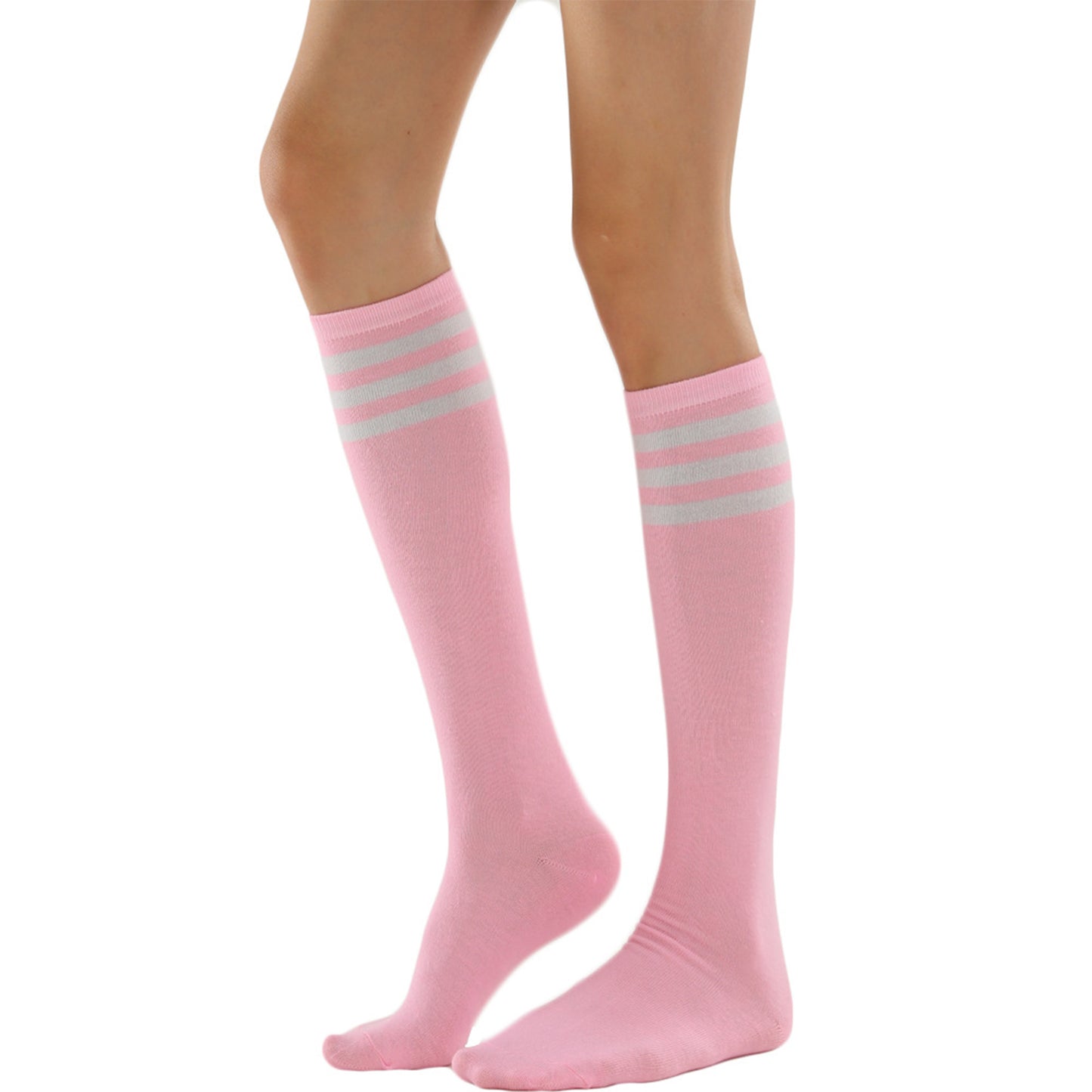 Three Striped Knee High Socks
