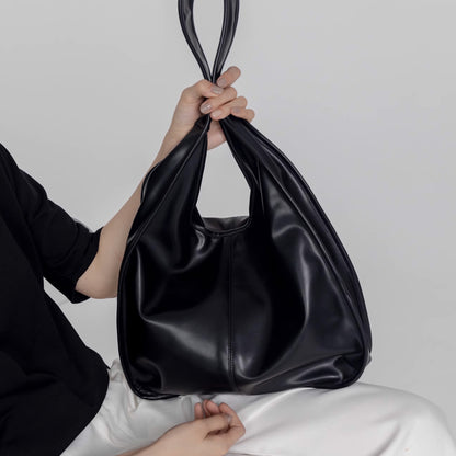Black Swan Minimalist Wide Shoulder Strap Tote Bag - Quaworth