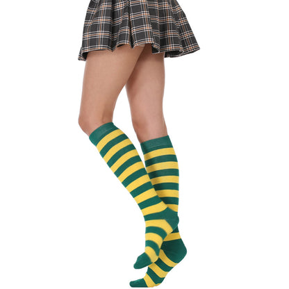 Wide Striped Knee High Socks
