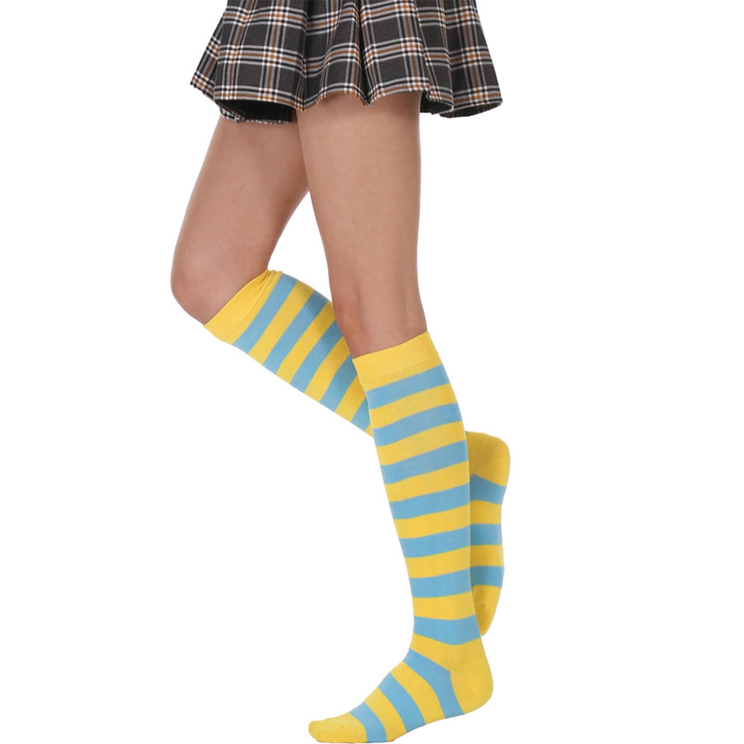 Wide Striped Knee High Socks