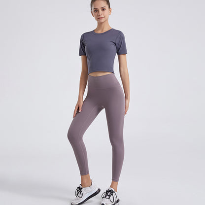 Brown Series High Rise Compression Yoga Sport Legging Pant - Quaworth