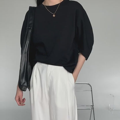Bolso tote minimalista con correa ancha para el hombro Black Swan