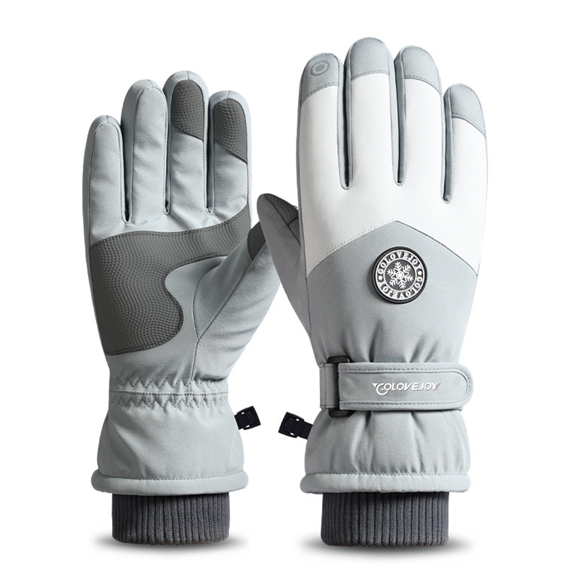 Winter Outdoor Thermal Velvet Fleece Lining Waterproof Anti Slip Touch Screen Ski Gloves - Quaworth