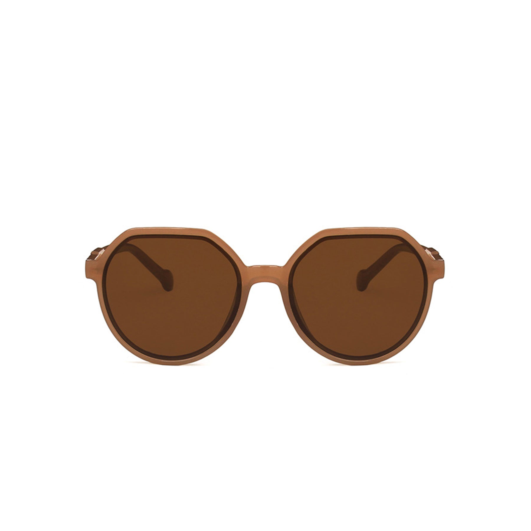Round Flat Top Frame Sunglasses - Quaworth
