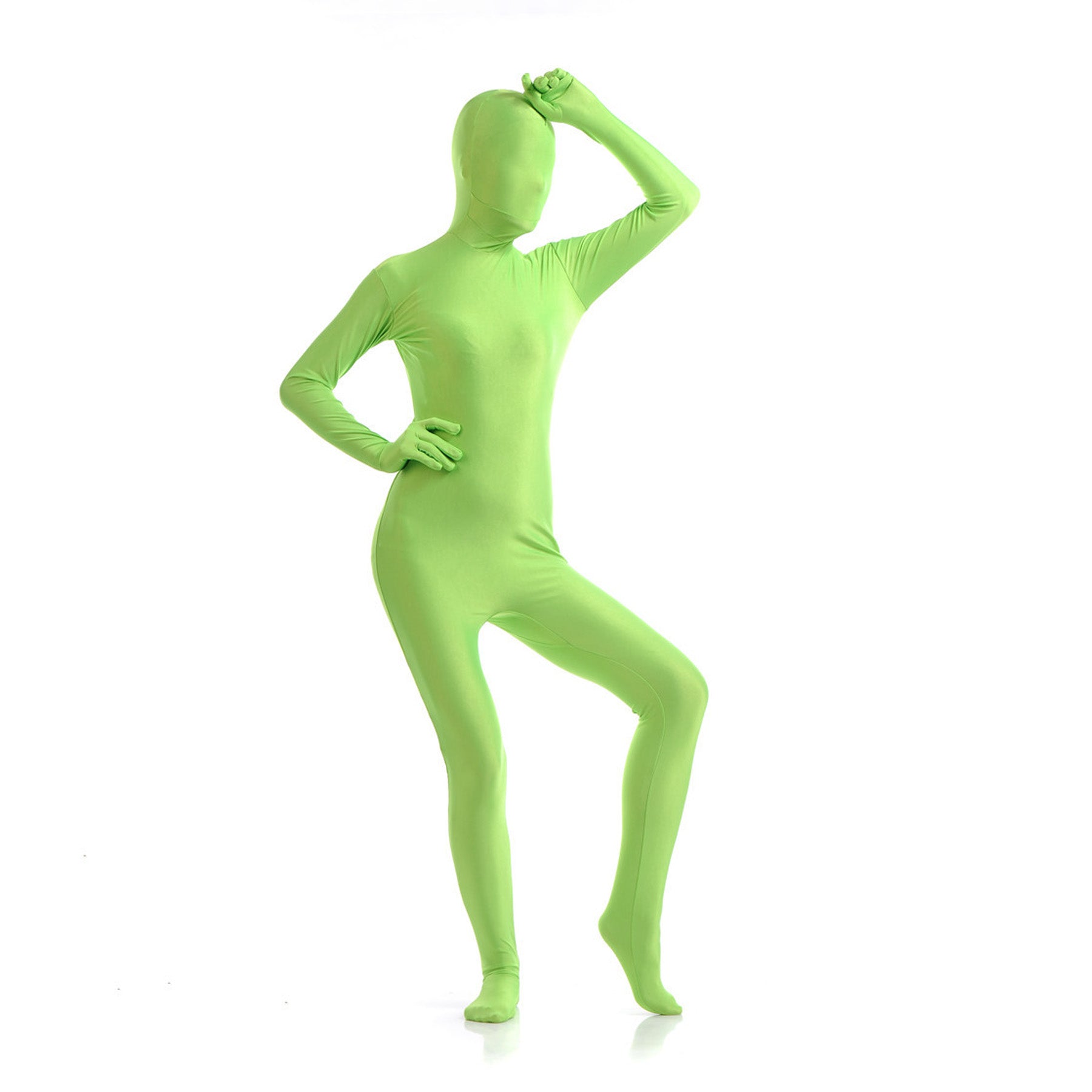 Solid Color Full Cover Lycra Spandex Zentai Bodysuit - Quaworth
