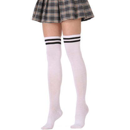 Solid Color Thigh High Socks - Quaworth