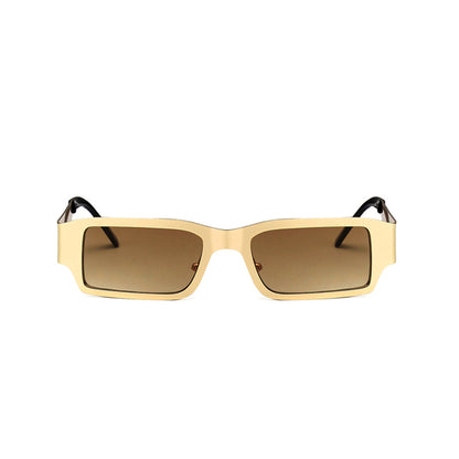 Metal Square Thick Full Frame Sunglasses - Quaworth