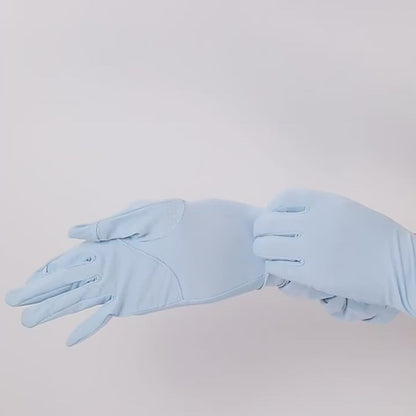 Guantes de ópera de seda de hielo antideslizantes con pantalla táctil de silicona con protección solar de color sólido