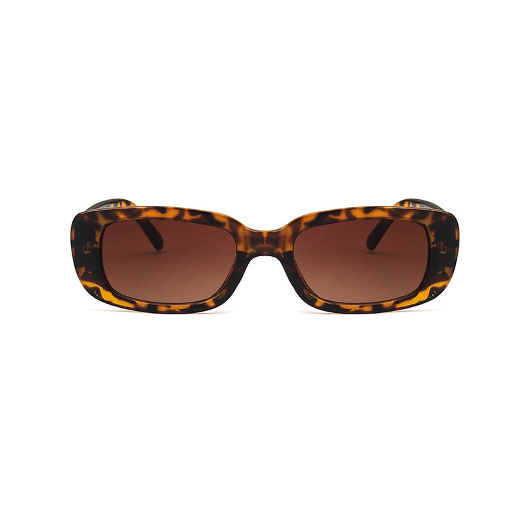 Square Cat Eye Small Thick Frame Resin Sunglasses - Quaworth