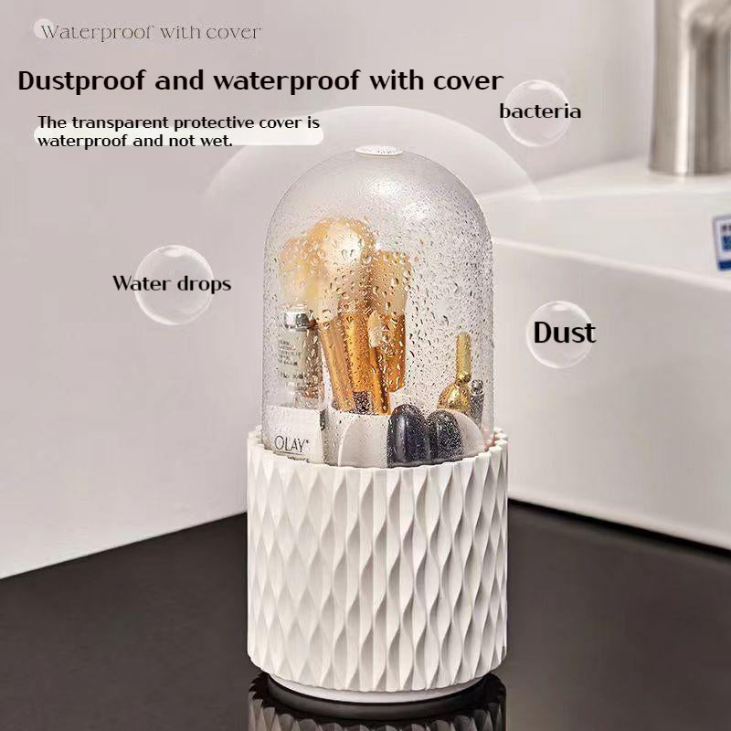 Rotating Large Capacity Transparent Makeup Storage Bucket - Quaworth