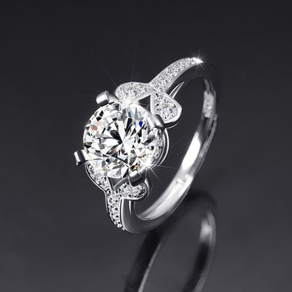 Moissanite Adjustable Open Band Ring - Quaworth