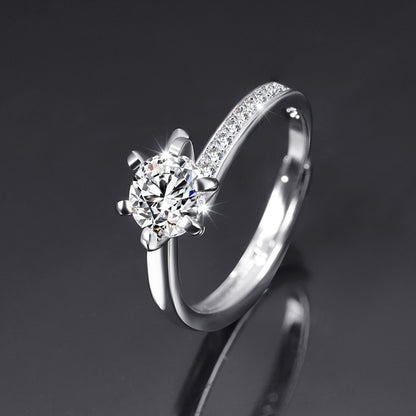 Moissanite Adjustable Open Band Ring - Quaworth