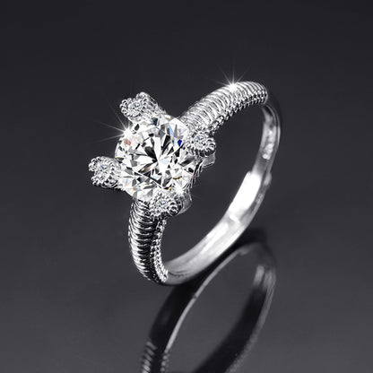 Moissanite Adjustable Open Band Ring - Quaworth