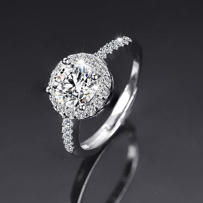 Moissanite Adjustable Open Band Ring - Quaworth