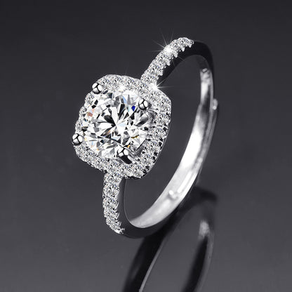 Moissanite Adjustable Open Band Ring - Quaworth