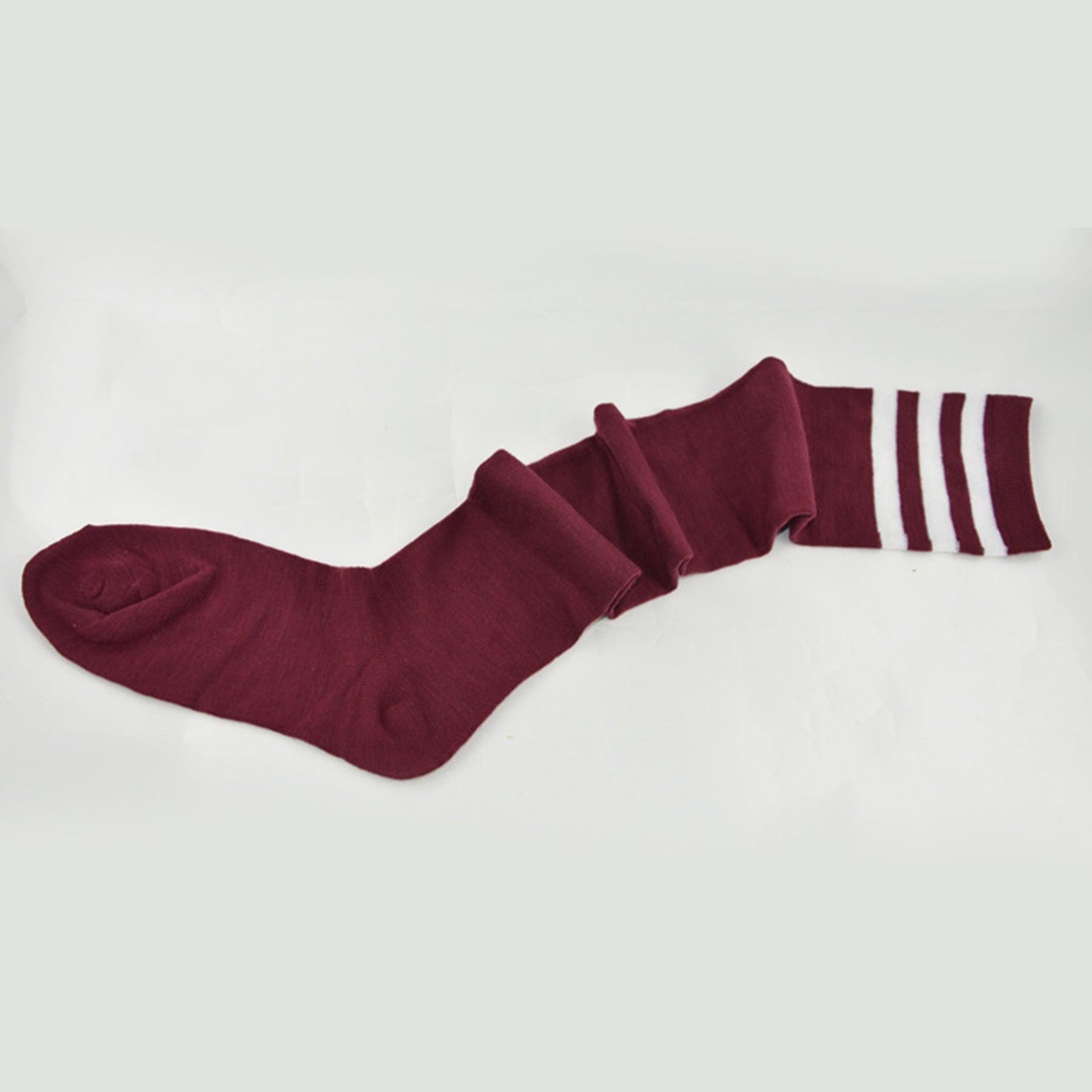 Three Bar Thigh High Socks - Quaworth
