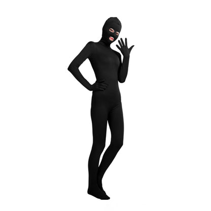 Solid Color Full Cover Open Eyes Open Mouth Lycra Zentai Bodysuit (Pack of 2) - Quaworth