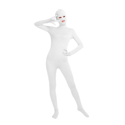 Solid Color Full Cover Open Eyes Open Mouth Lycra Zentai Bodysuit (Pack of 2) - Quaworth