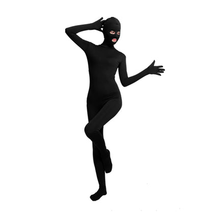 Solid Color Full Cover Open Eyes Open Mouth Lycra Zentai Bodysuit (Pack of 2) - Quaworth