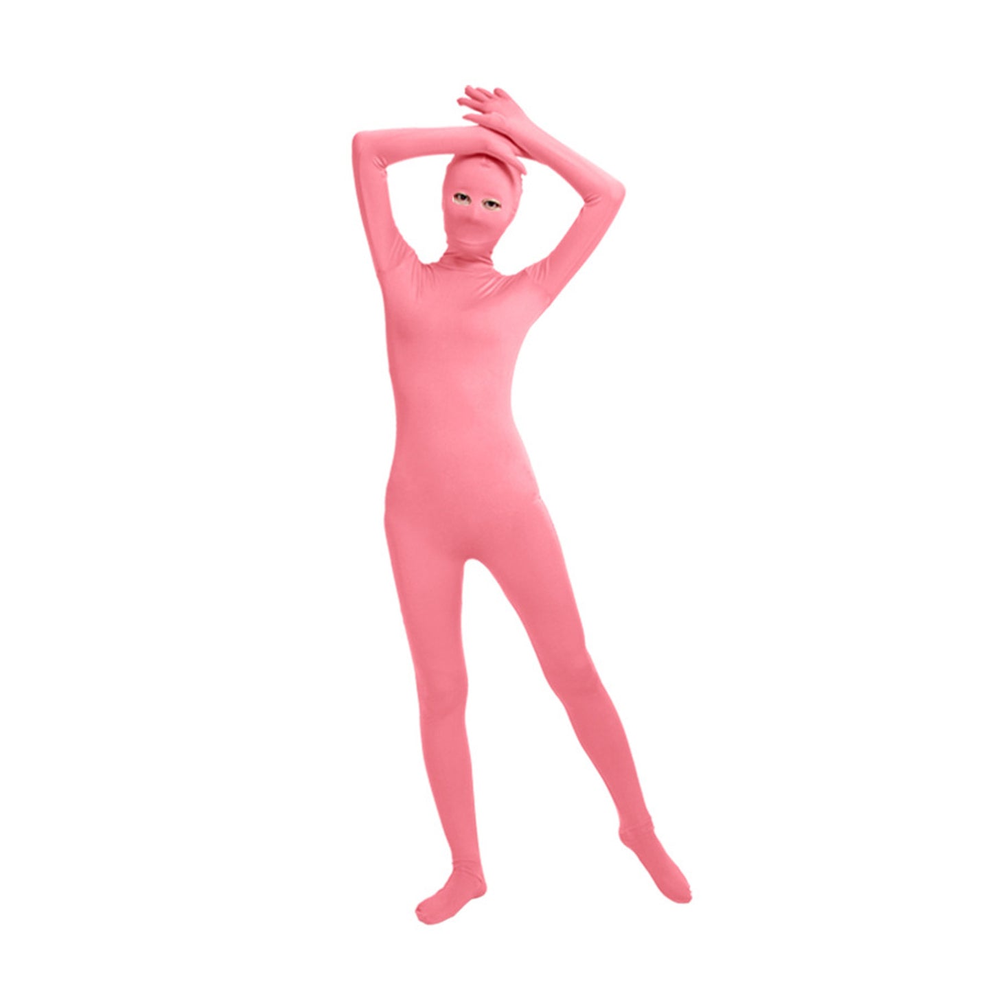 Solid Color Full Cover Open Eyes Lycra Zentai Bodysuit (Pack of 2) - Quaworth